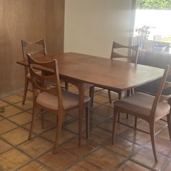 Lane Rhythm Drop Leaf Dining Table/ 5 Chairs Mid Century Modern