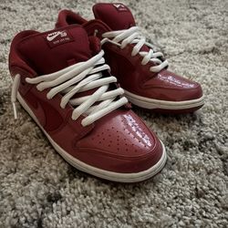Nike sb red patent leather 