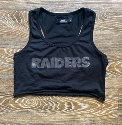 Las Vegas Raiders NFL Bedazzled Cropped Tank Top Women’s Medium