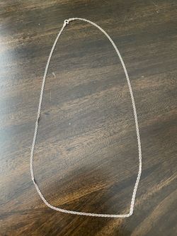 925 Italy Silver Tiger Eye Necklace 20.5 inch 2g