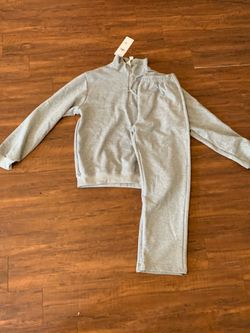 Gray Quarter zip Set