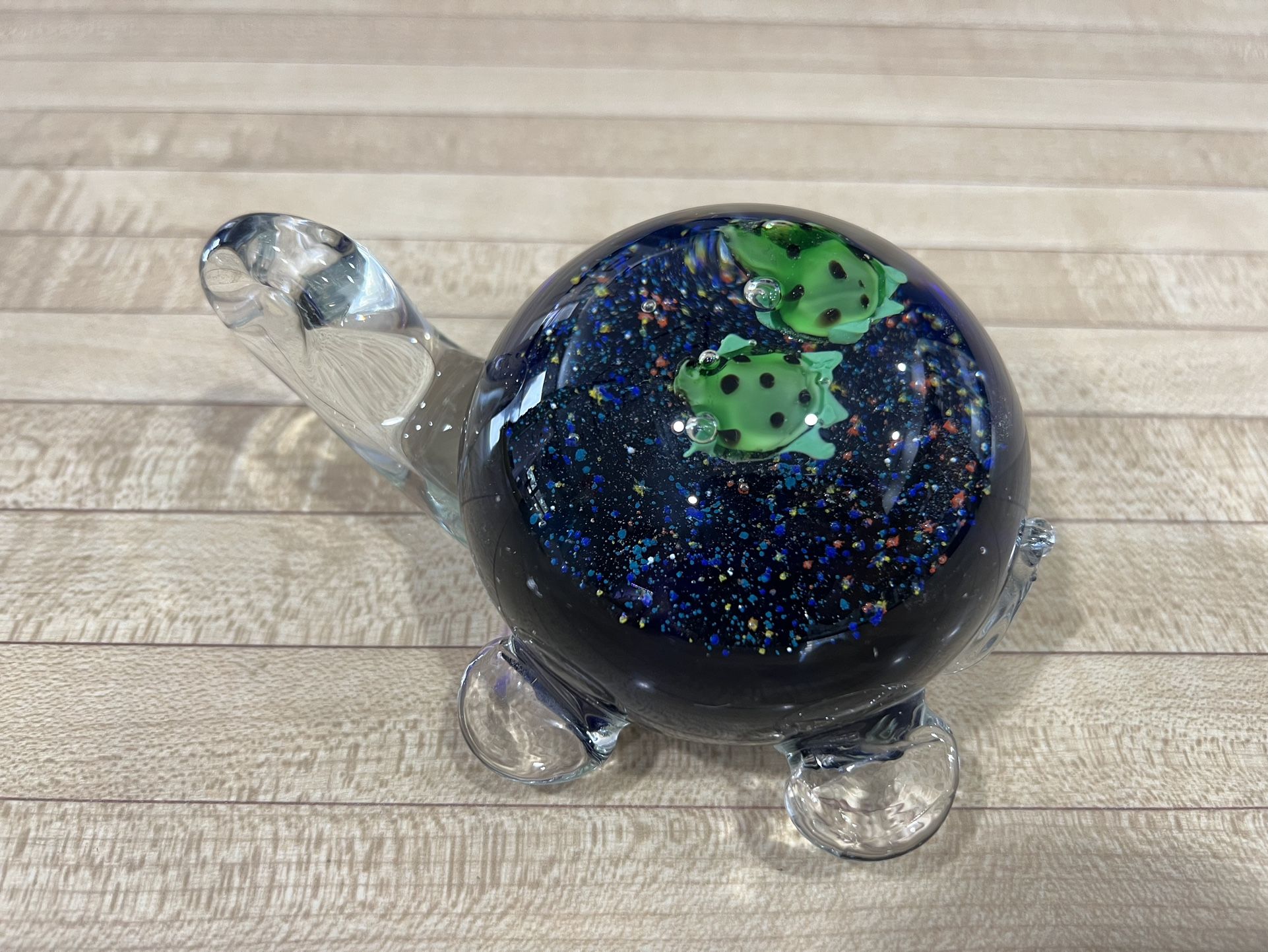 Glass Turtle Paperweight