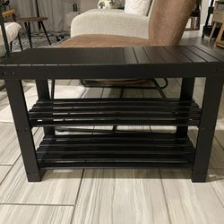 Shoe Bench wooden 3 tier
