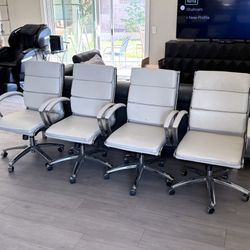 White Desk Chairs ($35 each, height adjustable)