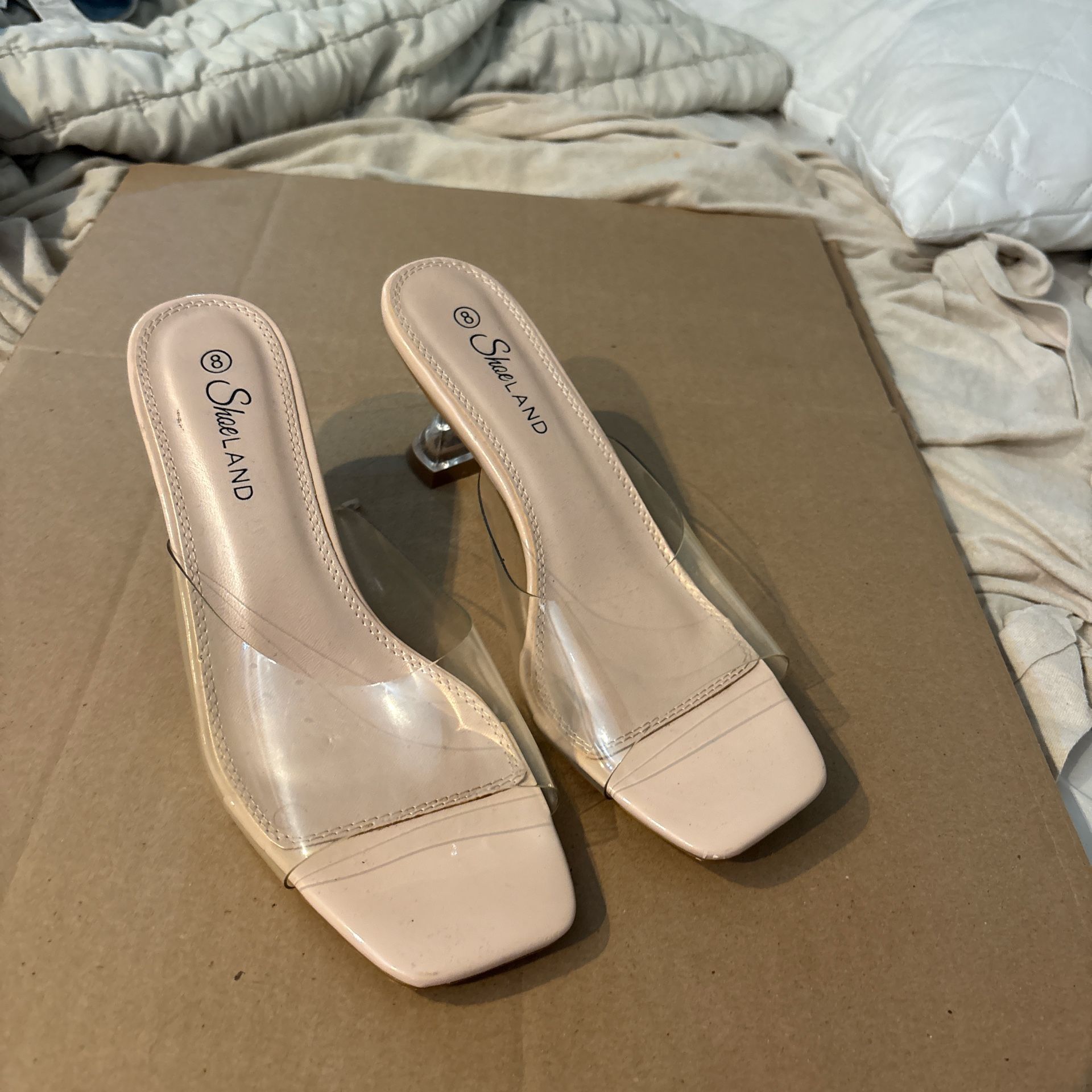 Clear Heels Size 8