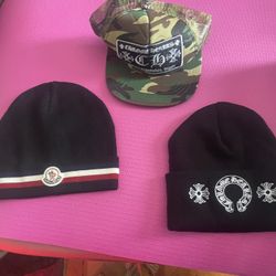 Chrome Heart Hat And Moncler Beanie 