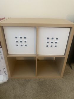 Bookshelf With 2 Bins