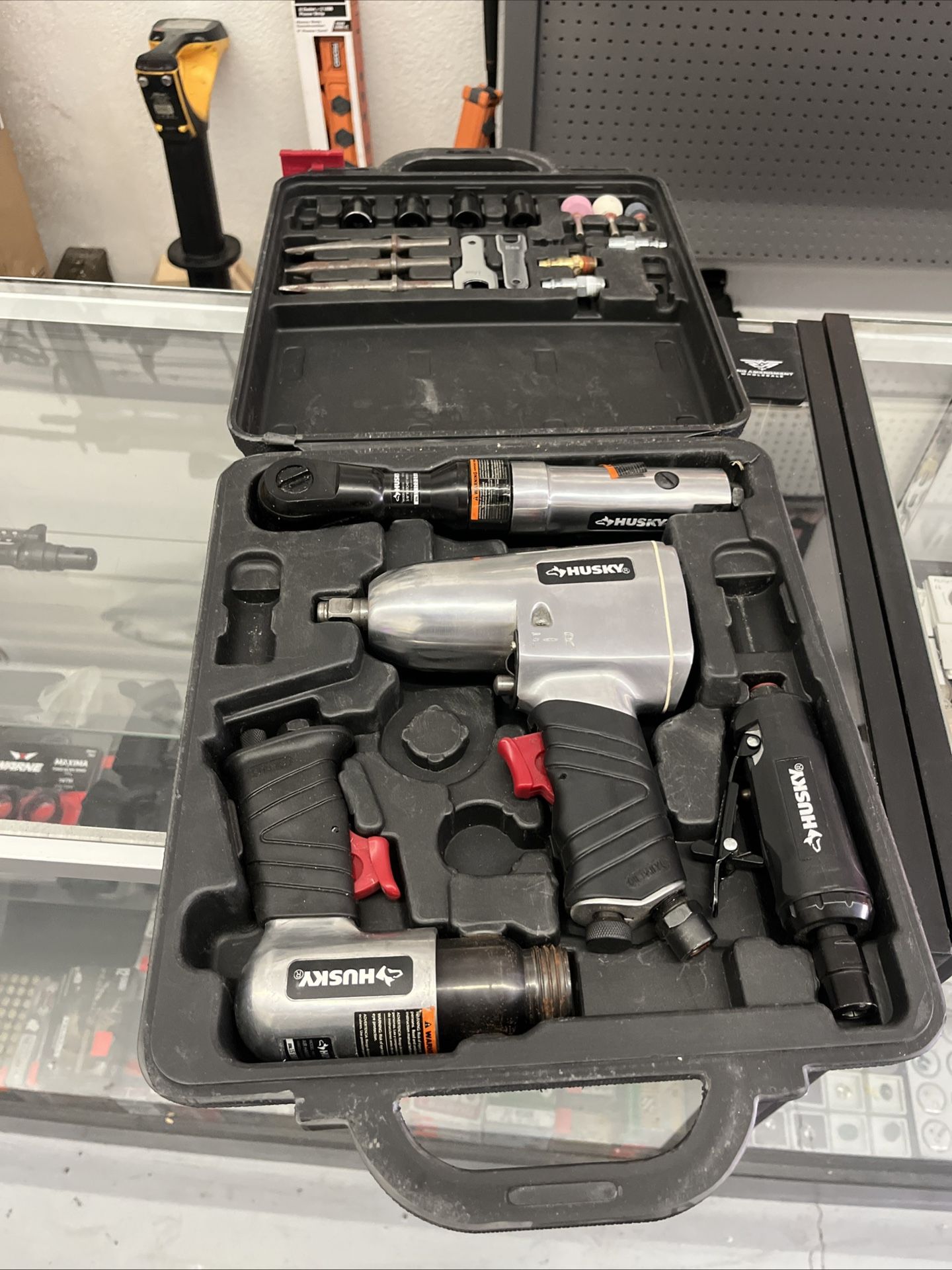 Husky Pneumatic Air Tool Set in Black Case