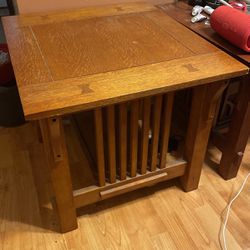 3 Pc Solid Wood Missionary Cocktail And 2 End Tables $95
