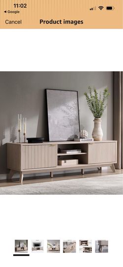 Fluted panel style tv console