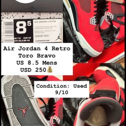 Air Jordan 4 Retro Toro Bravo