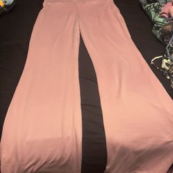 Pink Fold over Leggings 