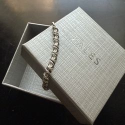 Diamond “S” Link Tennis Bracelet 