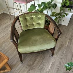 Green Velvet Vintage Chair
