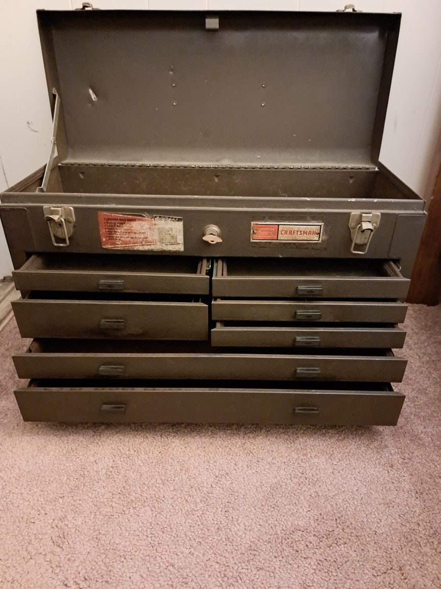 Vintage Craftsman 7drawer Machinist Tool Chest 