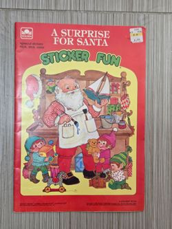 Vintage 1982 Golden Sticker Fun A Surprise For Santa Christmas Activity Book