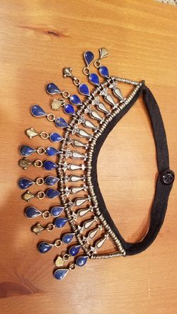 Lapis and silver necklace/choker