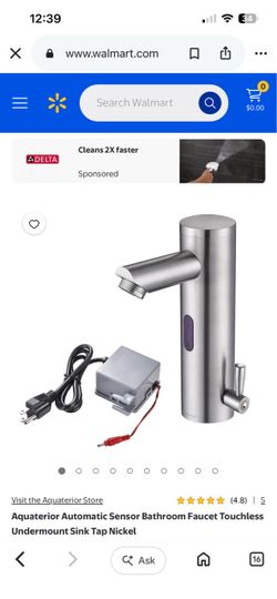 Aquaterior Automatic Sensor Bathroom Faucet Touchless Undermount Sink Tap Nickel