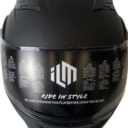 ILM 902 Motorcycle Dual Visor Flip up Modular Full Face Helmet DOT - Sz M- BLK