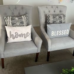 2 Gray Nice Chairs 