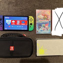 Nintendo Switch 1 OLED Splatoon System Bundle Hello Kitty 
