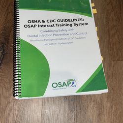 DENTAL OSAP OSHA & CDC Guidelines 6th Edition