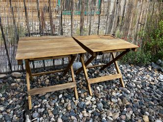 Folding outdoor tables