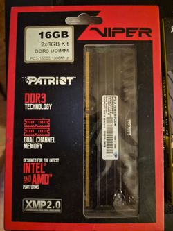 Patriot Viper DDR3 UDIMM 1866MHz 16Gb (2 x 8Gb) RAM Brand New Factory Sealed