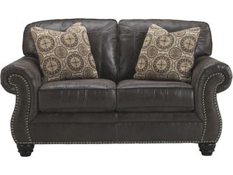 Grey couch with nailhead design!