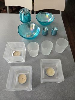Glass candle holders