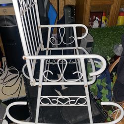 Metal Rocking Chair For Doll Or Plant 