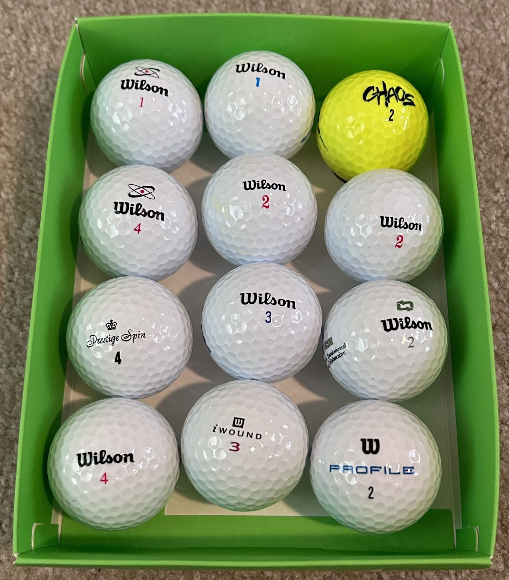 1 Dozen Of Wilson Golf Balls