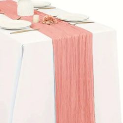 Coral Cheesecloth Table Runners 10 Ft Long $2 Each New 