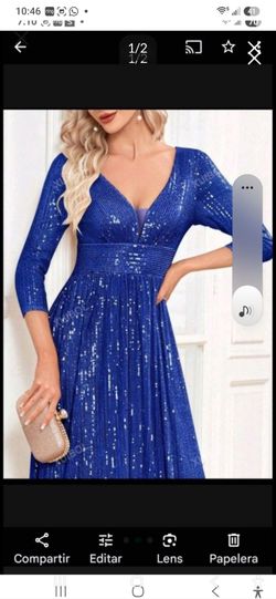 Vestido Brillante Nuevo Talla L