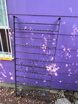 Black Wrought Iron Garden Trellis 68 1/2 (L) 30(H)