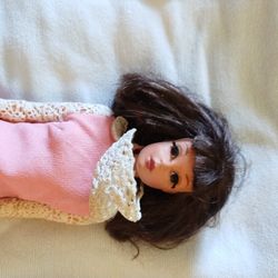 Brunette Barbie Francie Reproduction Doll Vintage Dance Party Outfit