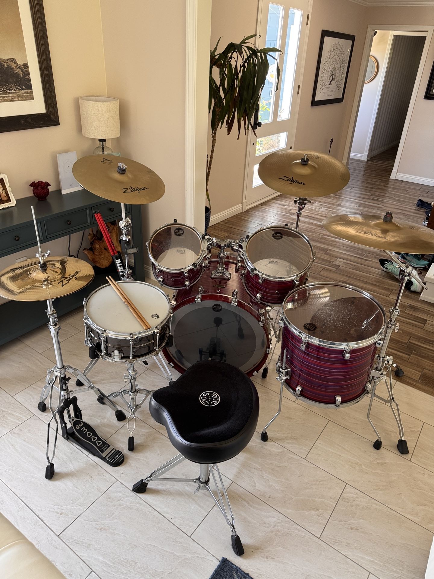 Tama Starclassic Drum Set With Zildjian Cymbals