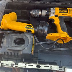 DeWalt Drill, Charger And Flashlight