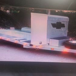 Custom Show Car Race Car Trailer All Steel Diamond Plate Covered