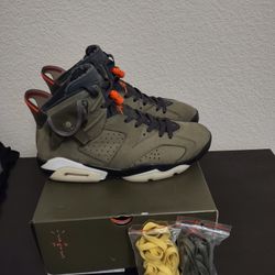 Air Jordan 6 Travis Scott (olive green) Sz 10