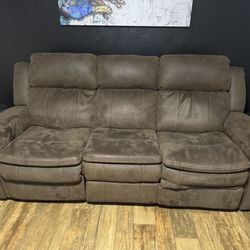 Brown Vegan Leather Sofa