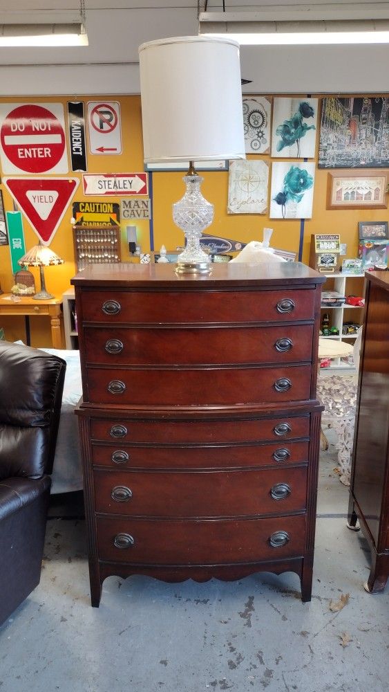 Vintage 7 Drawer Chest on Chest of Drawers by Dixie for sale
