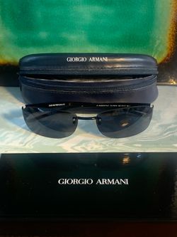 Emporio Armani Rimless Sunglasses with Case
