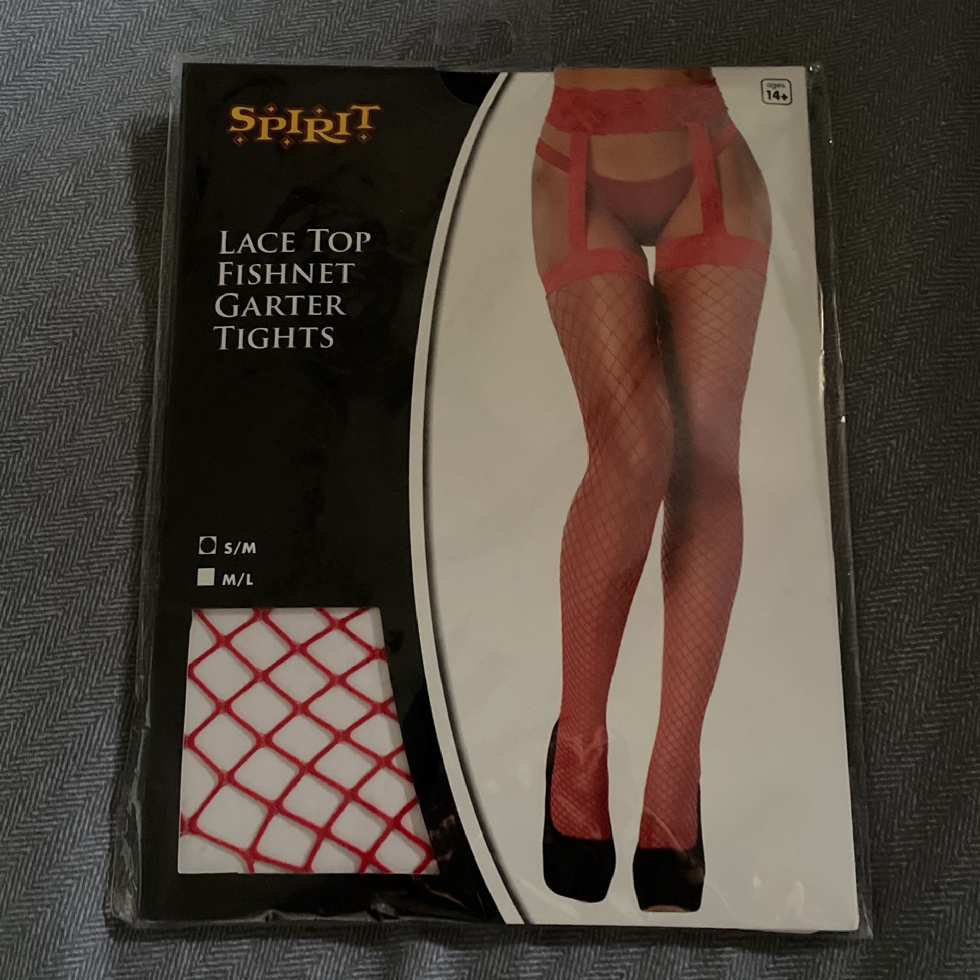 Red Lace Fishnet Tights 