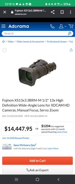 Fujinon XS13X3.3BRM-M38
