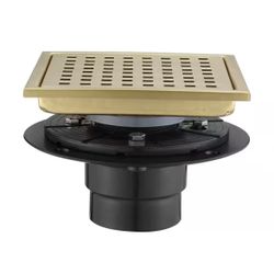 Floor Drain Brushed Gold 