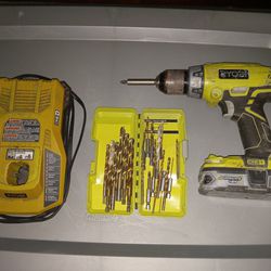Ryobi Drill .. Charger .. And Bits ($50)