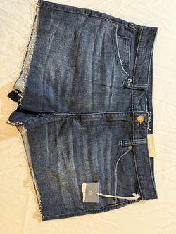 Universal Thread Blue Denim High-Rise Shortie Shorts Size 12