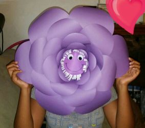 Large paper flowers.