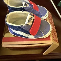 Vans Sk8-Hi Crib baby size 4 velcro. Used like new.